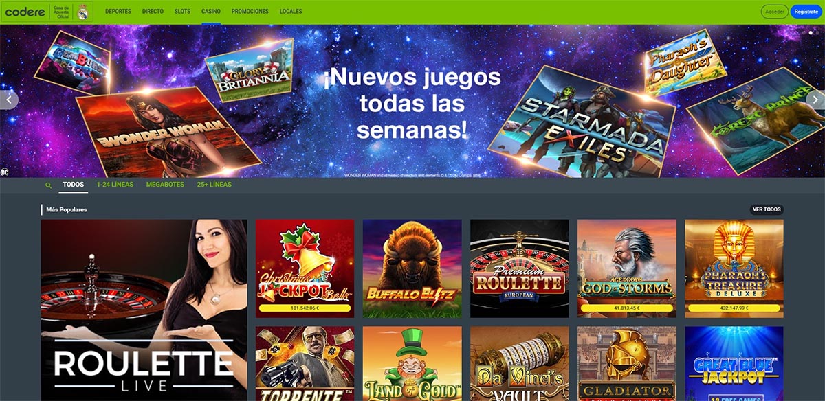 Codere – Innovación en casinos en línea